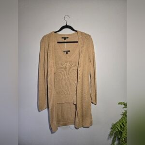 Banana Republic Pointelle Sweater Cardigan & Tank Set In Khaki Color ~ Size XS